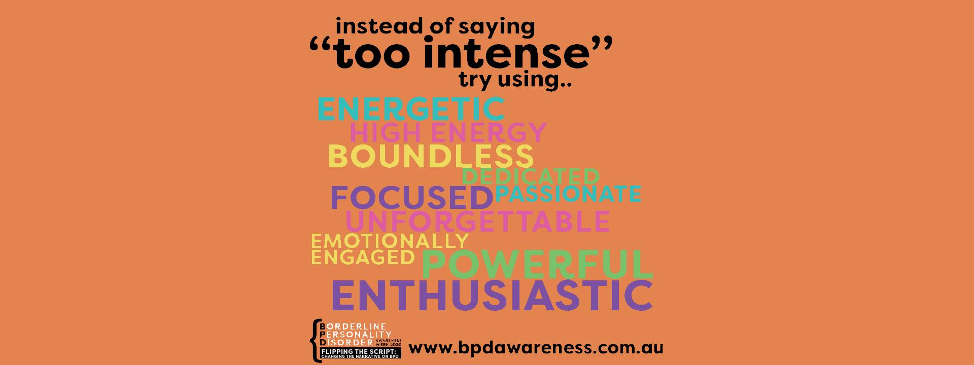 BPD Awareness Week 2020 - Not Intense