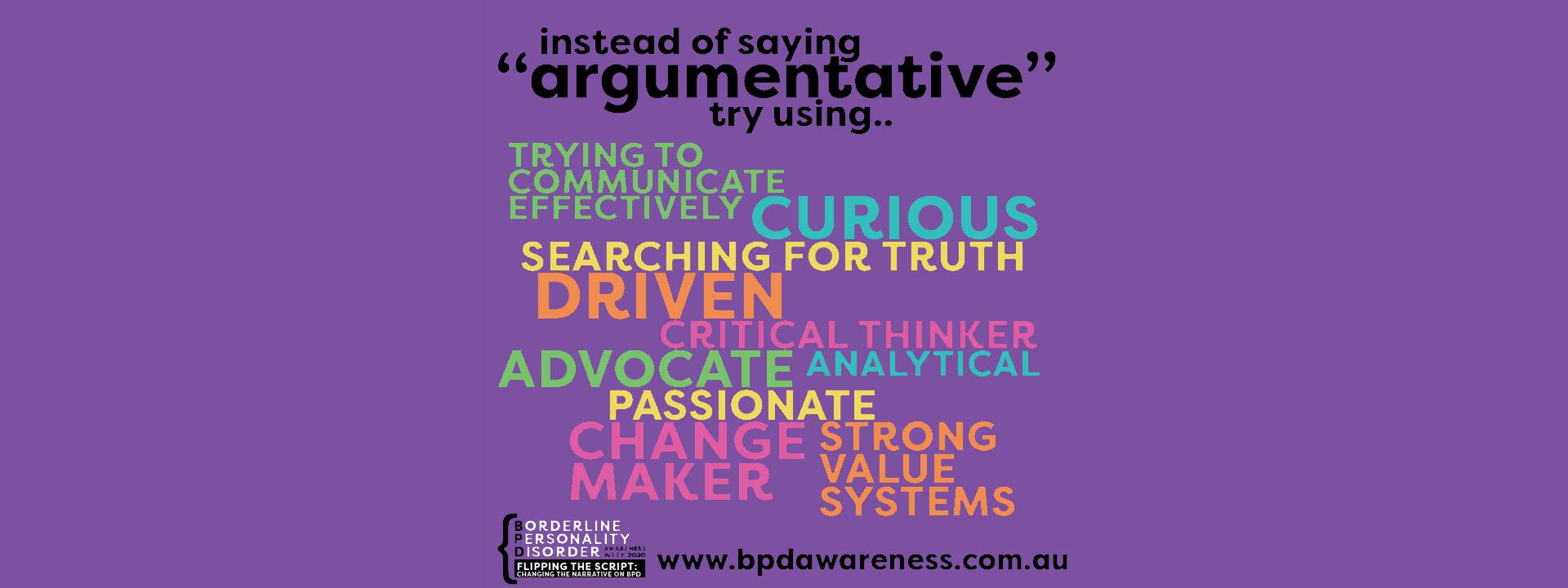 BPD Awareness Week - Not Argumentative