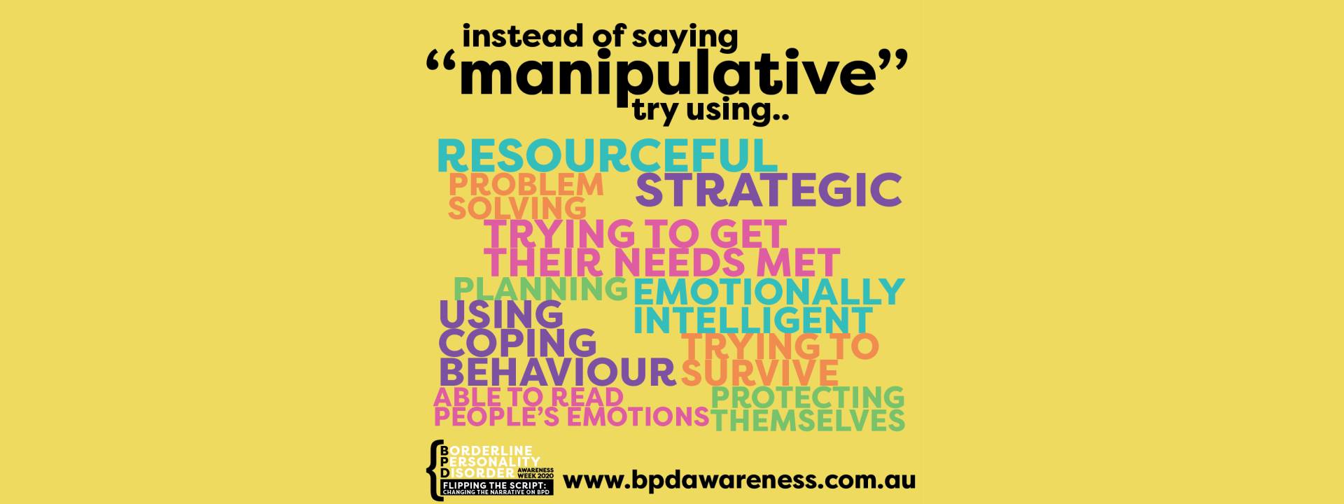 BPD Awareness Week - Not Manipulative